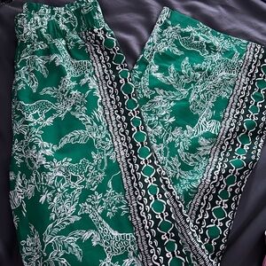 Green Jungle Print Lilly Pulitzer Pants